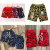 Bereit Camouflage Hai Kopf Bedruckte Baumwollshorts Für Herren Jugendmode**
