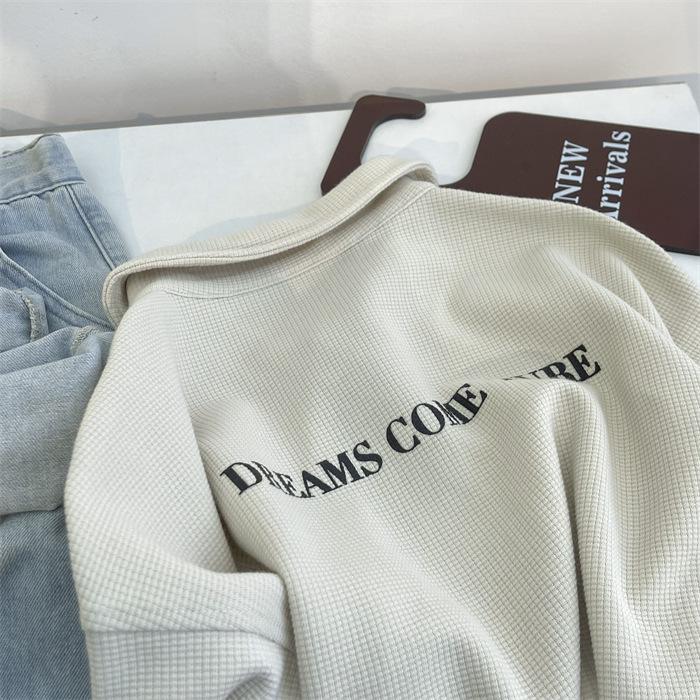 Retro Long Sleeve Polo Sweatshirt: Versatile, Casual French Influencer Style for Spring & Autumn