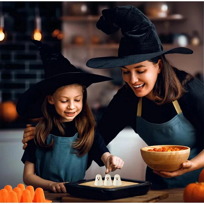 Halloween Lebensmittelgeeignete Silikon-Geisterform Einfaches Entformen Schokolade Eiswürfel Pudding Gummibärchen Süßigkeiten 3D Geisterform