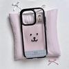 Bear Head Acrylic Case with Black Border for iPhone 17 Pro Max, 16, 15 Pro, 14/13