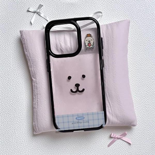 

Bear Head Acrylic Case with Black Border for iPhone 17 Pro Max, 16, 15 Pro, 14/13 17
