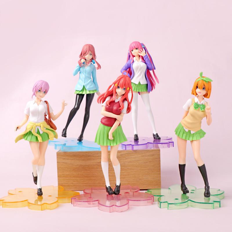 5 Toubun no Hanayome Anime Figure Nakano Ichika Nino Miku Yotsuba Itsuki PVC Statue Model Ornament Collection Toy For Fans