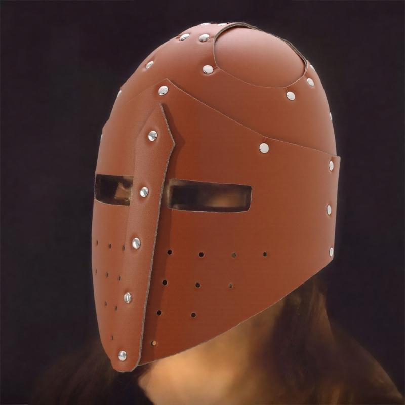 Templars Crusader Knights Helmet Wearable Adults Medieval Costumes Full Face Mask for Halloween Cosplay Party Roleplay