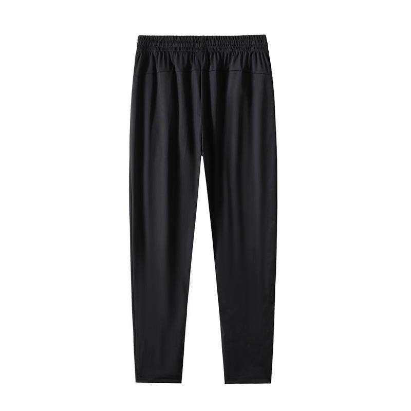 Plus Size Men's Summer Quick-Dry Ice Silk Pants: Lightweight, Loose, High Elastic, Finely Woven, Nylon Sports Pants (#067).