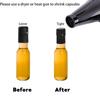 Small Glass Bottle,3oz Glass Woozy Bottle,Empty Mini Hot Sauce Bottles,Clear Liquor Wine Bottles with Shrink Capsule,Black Caps