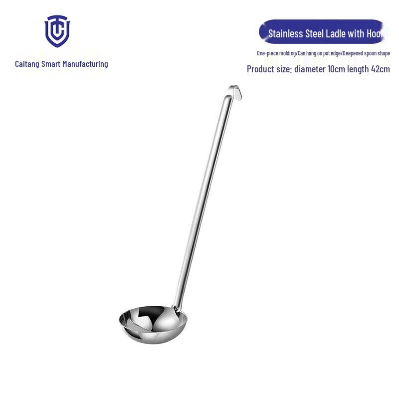 Verdickte Edelstahl Schöpfkelle mit langem Griff und Haken