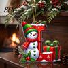 Cute Cartoon Hanging Ornaments for Party 26Pcs Christmas Alphabet Ornament Set, 2D Acrylic A-Z Letters with Decorative Holiday Gift Tags Friends Santa