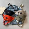 Versatile Canvas Crossbody Bag  Monochromatic  Casual Chest Bag  Waist with Zipper  Soft  Multifunctional  Fashionable  New Product