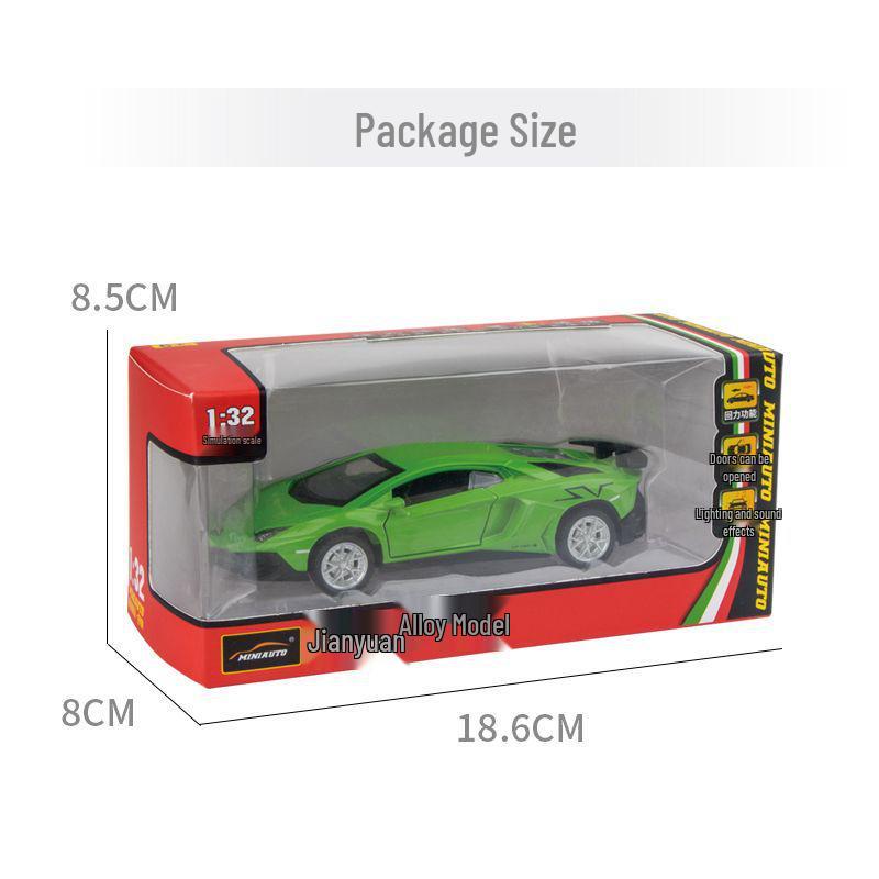 1:32 Lamborghini 750-4 Alloy Two-Door Pull-Back Off-Road Sports Car Model Toy