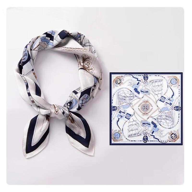 Шелковый платок-каре HANDUNYOU из шелка-тусса