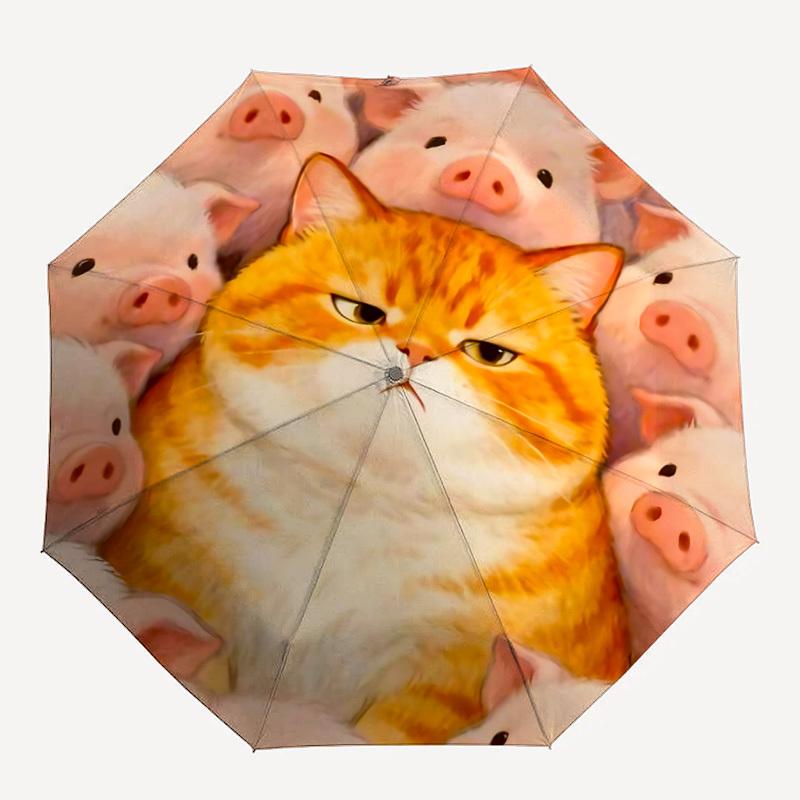 

1PC Cat Piglets Automatic Opening And Closing, Sturdy Iron Frame, Portable Folding Design, Suitable For Men And Women In All Seasons42
