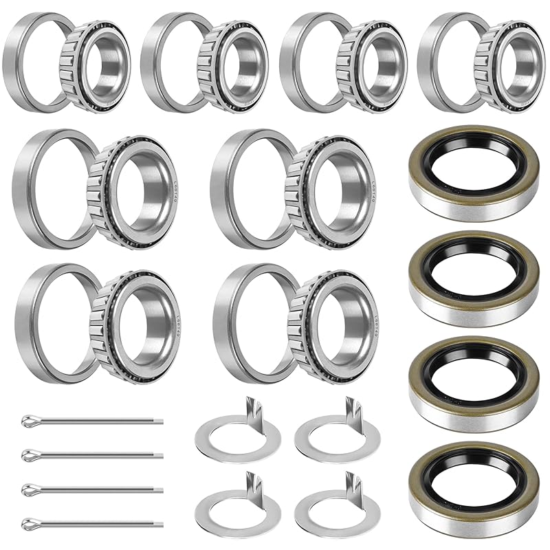 Set Of 2 Trailer Bearing Kit L68149 L44649 Boat Trailer Axle Wheel Hub Bearings Fits For 1-3/8" To 1-1/16" 3500 Lbs Trailer Axle, 171255TB/10-19