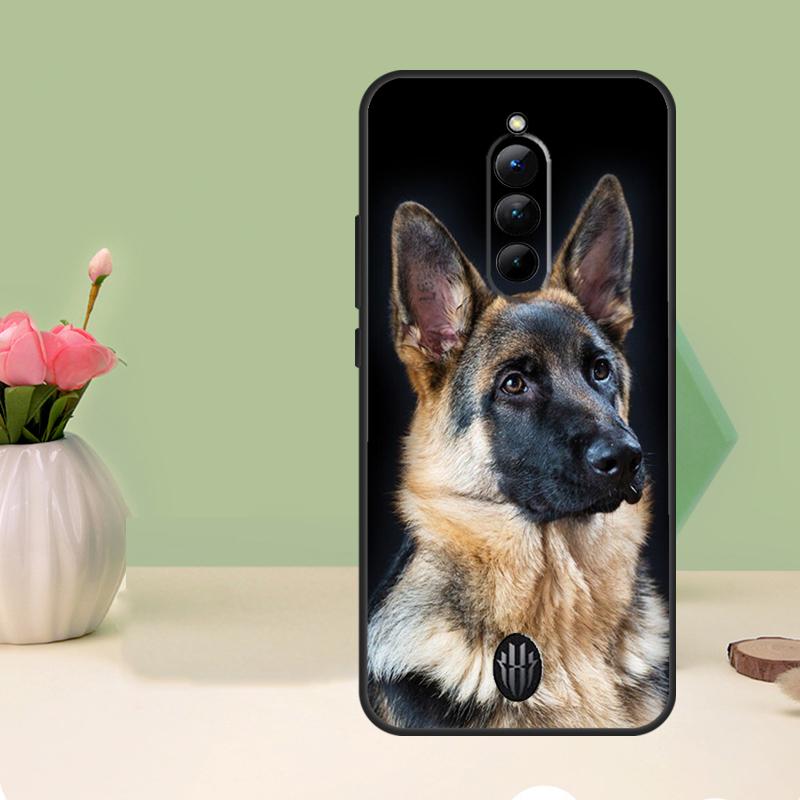 Cartoon German Shepherd Dog Case For Nubia Red Magic 10 8 9 Pro Plus 6 7 6S 7S Pro 6R 5G RedMagic 8S 9S Pro Plus Cover