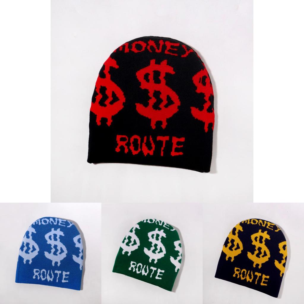 Letter Knitted Hat For Men Women Autumn Winter Streetwear Acrylic Warmth Casual Fashion
