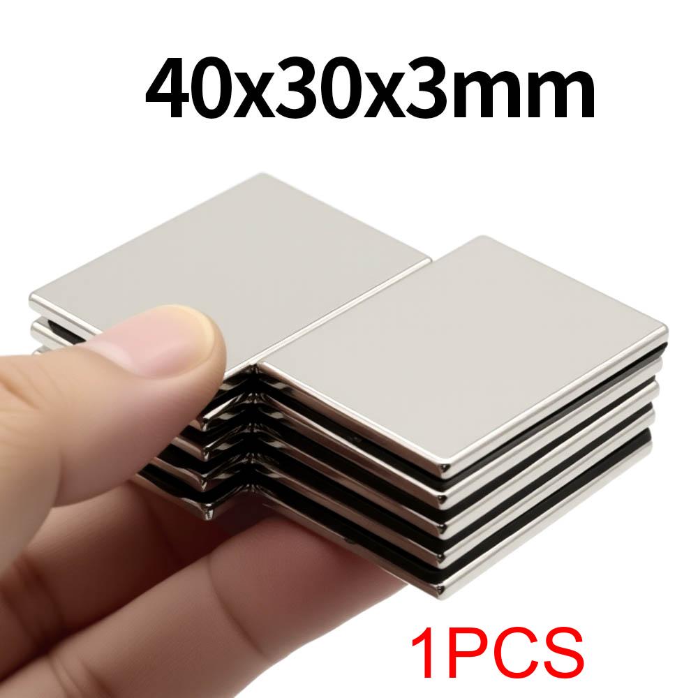 

40x30x3mm Super Strong Neodymium Magnet N35 NdfeB Permanent Magnetic imanes Block Powerful Magnets Refrigerator