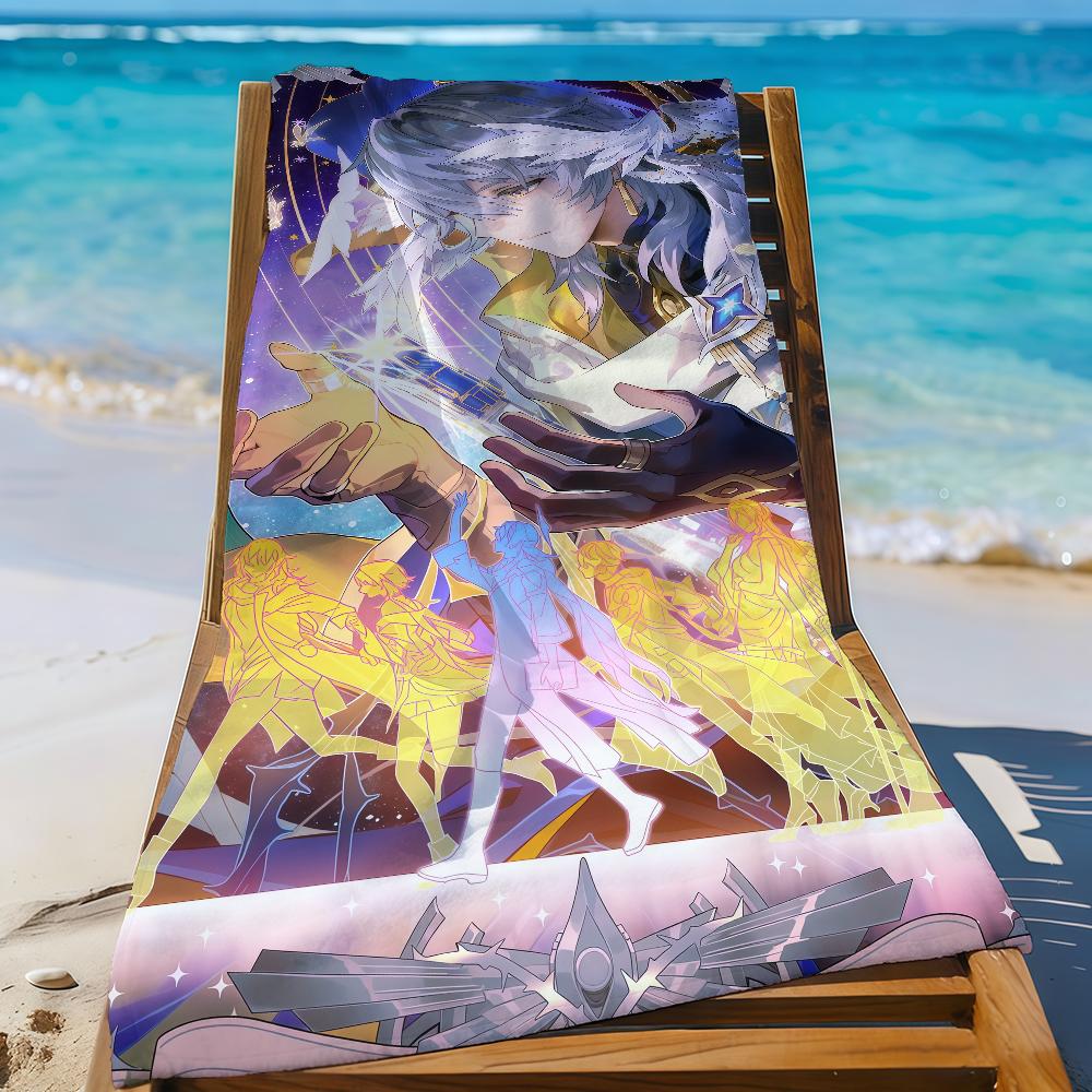 Sunday Game Honkai Star Rail Towel Sports Quick Dry Travel Camping Gear Sandproof Soft Light Large Beach Towel