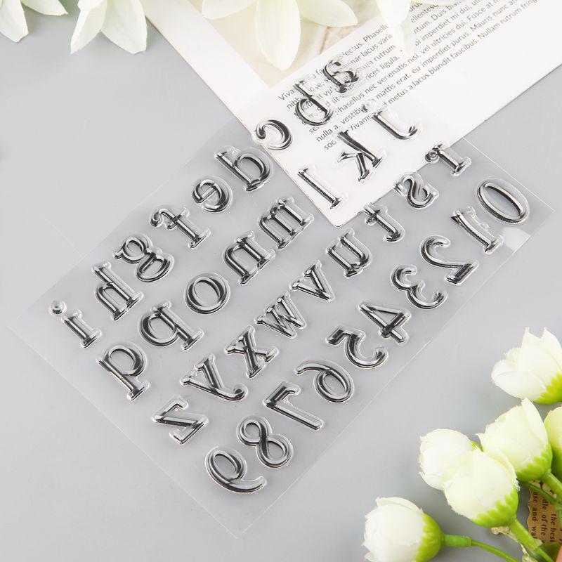 Buy Alphabet Silicone Clear Seal Stamp DIY Scrapbooking Embossing ...