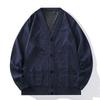 Men S V Neck Loose Knit Cardigan Sweater For Middle Aged Dad