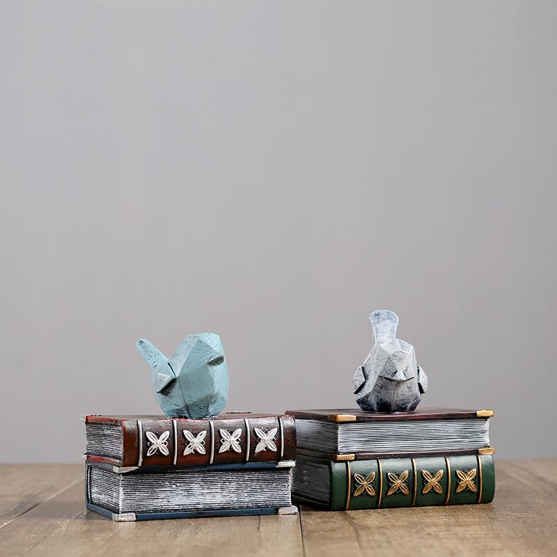 Amerikanisches Retro Vogelornament, Buchstütze, Zuhause, Wohnzimmer, TV, Weinschrank, Arbeitszimmer, Schreibtischdekoration