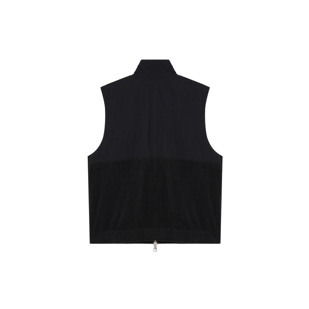 Jordan Essentials Solid Color Stand Collar Zip Vest Men Outerwear Black FD8629-010