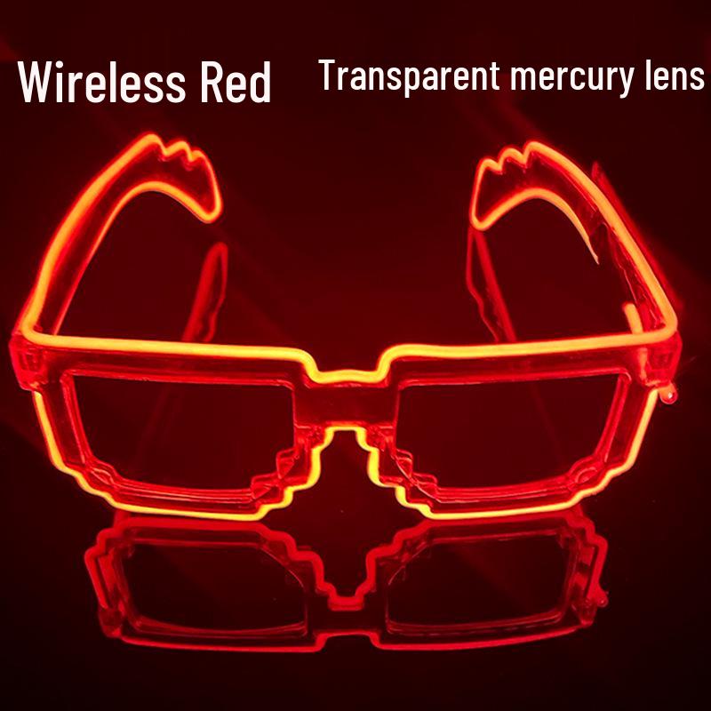 Bezprzewodowe LEDowe Migaące Okulary Mozaikowe na Występy Klubowe i Imprezowe