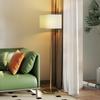 Floor Lamp with Remote, Height Adjustable Standing Lamp with Linen Shade, Dimmable with 3000K-6000K Adjustable Colour Temperatures
