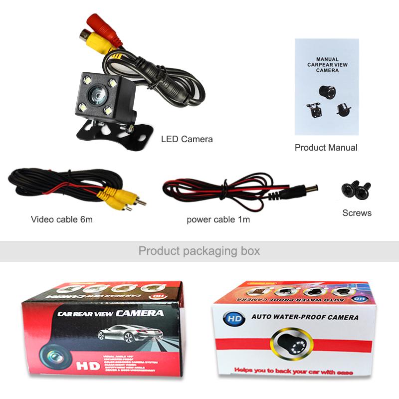170 Degree Rear View Camera Night Vision Reversing Camera IP68 Waterproof CCD CAR REAR VIEW CAMERA 170°&1280*480