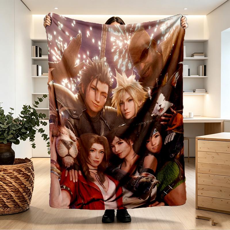Final Fantasy Print Blanket - Soft & Comfortable, for Bedroom, Travel, Sofa, Home Decoration - Birthday Christmas Gift for Friend