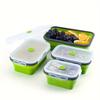 Collapsible Silicone Food Storage Container BPA Free Microwave Safe for RV Travels - Eco-Friendly Kitchen Organizer