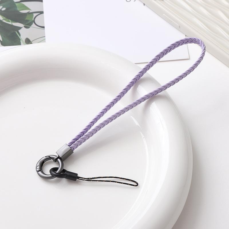 Yilian 5-Strang Flach Geflochtenes Leder Handy Lanyard & Handschlaufe