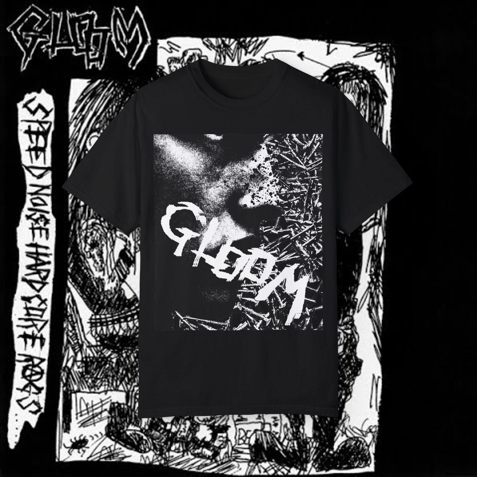 Rare 2-Sided GLOOM tee in 2 colorways! S