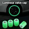 4Pcs Luminous Car Tire Valve Caps Dust-proof Covers Decoration For Lexus F SPORT ES RX NX LS UX LM LX GX LC RZ IS CT GS RC HS SC
