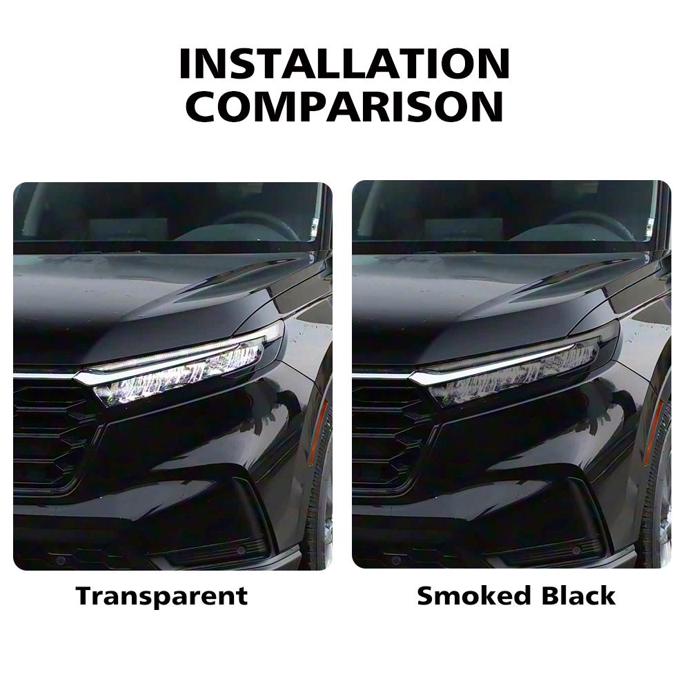 For Honda CR-V/HR-V/Vezel/Civic/Accord/Fit/Jazz/Pilot TPU Headlight Protective Film Smoke Black Anti-Scratch Vinyl Wrap Cover