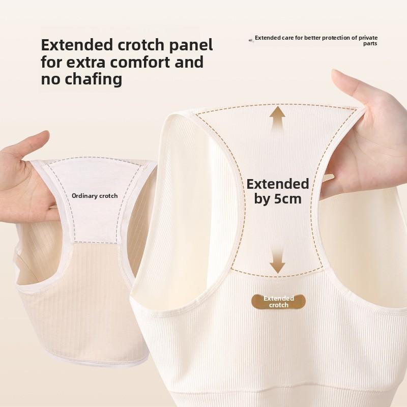 Plus Size Ladies Spring Fashion Cotton 10A Antibacterial Comfortable Breathable Seamless Briefs