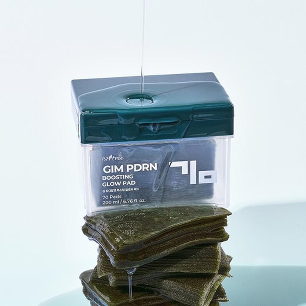ISNTREE Gim PDRN Boosting Glow Pad 200 מ"ל 70 יחידות - פד זוהר בוסט הידרציה, קוריאני