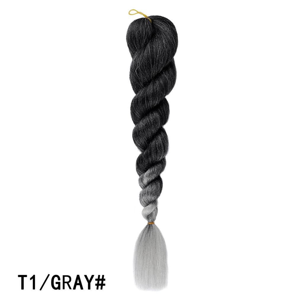 Buntes Ombre Jumbo Flecht Haar Niedrigtemperatur Flammhemmend Synthetisches Haar Großpackung Verwicklungsfrei Häkel Twist Zöpfe Haarverlängerungen