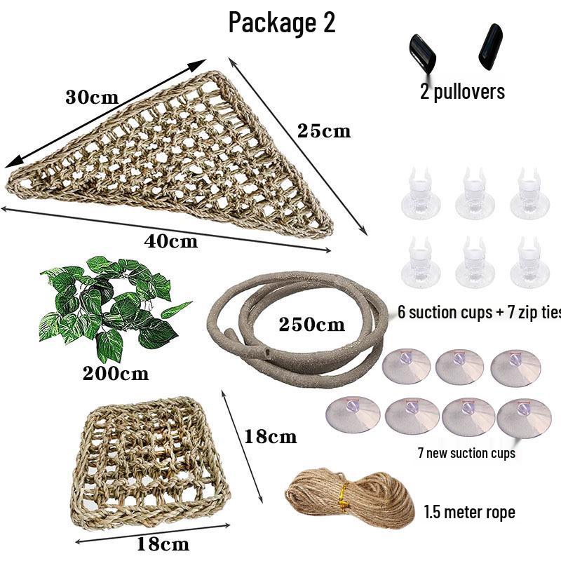 Reptile Hammock & Climbing Vine for Terrariums: Ideal for Geckos, Bearded Dragons, and Lizards - Artificial Plant Decoration