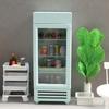 1/12 Doll House Freezer Miniature Model Refrigerator With Transparent Glass Door Kitchen Furniture Toy Decor