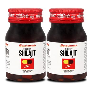Shodhit Shilajit Capsules Pack of 2 X 30 Caps for Energy Immunity and Overall Wellbeing