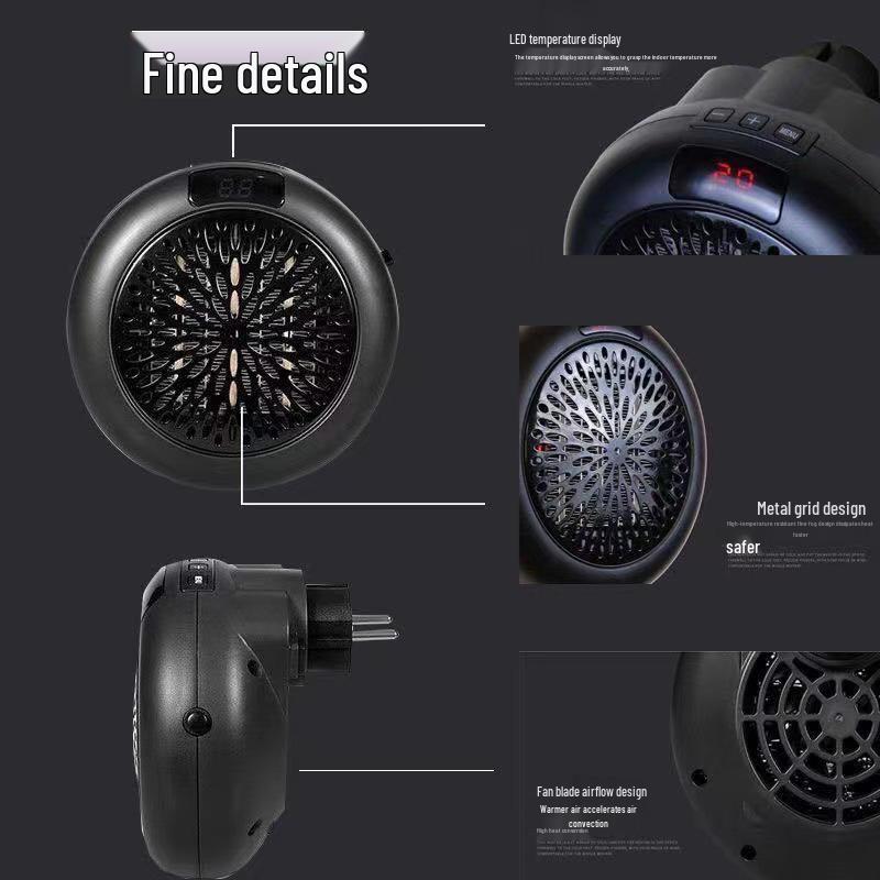 Dual-Use Energy-Saving Heater: Rapid Heating Wall-Mounted & Desktop Fan for Dorm Rooms