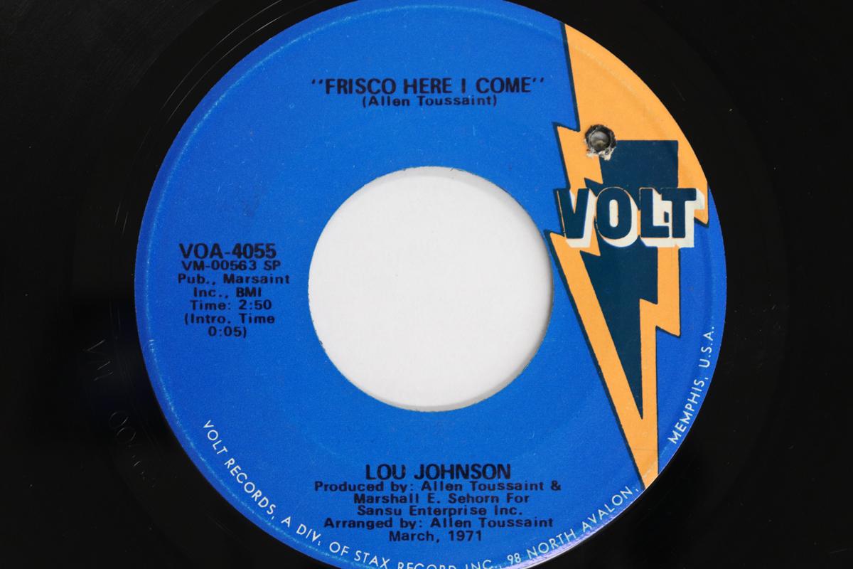 

7-дюймовая пластинка ЛОУ ДЖОНСОН - Фриско, я иду / Кто я VOA4055 VOLT 1971 UK Соул/Фанк Б/У