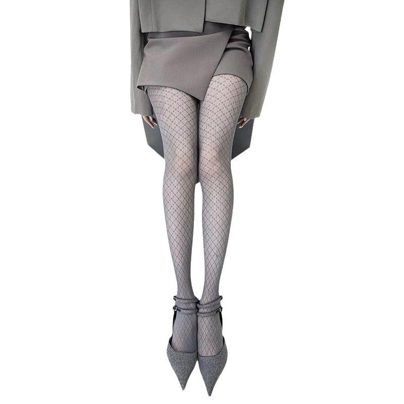 Petites Chaussettes résille à carreaux Fille Sexy Bas fins à losanges à pois Maille à carreaux