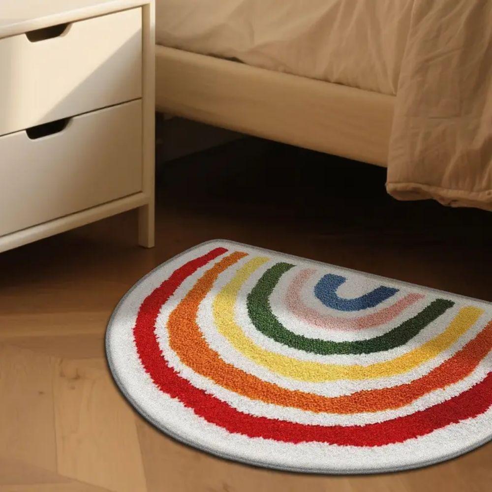 Moderner Regenbogen-Teppich, eine warme und stilvolle Heimdekoration, eine Haushalts-Eingangsmatte und eine Badezimmer-Bodenmatte
