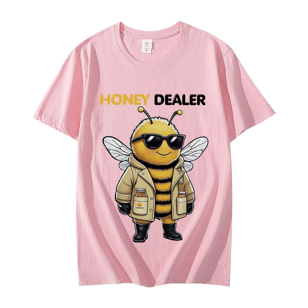 Honey Dealer Funny Bee Graphic T Shirt Men Women Fashion Y2k Clothing Tshirt Summer Casual Oversized Cotton Tshirts Streetwear