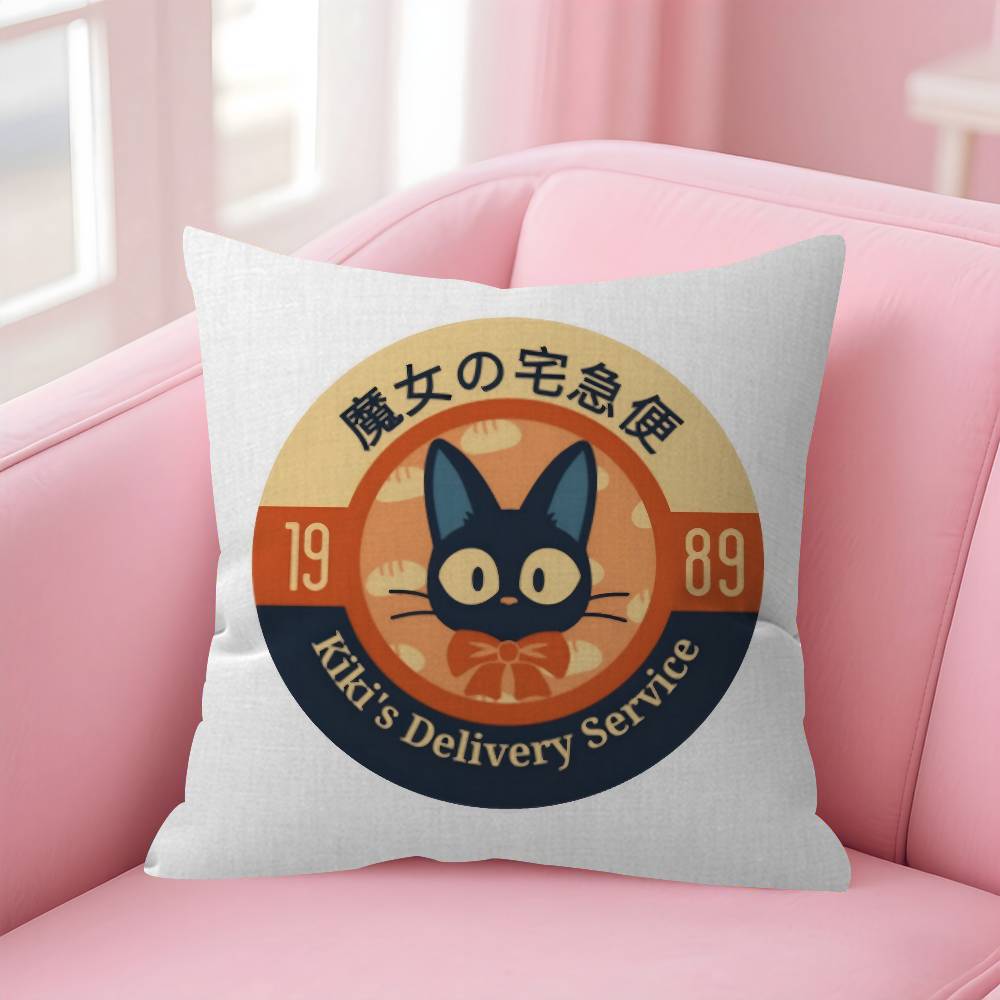 Anime K-Kikis Movie D-Delivery Service-S Pillow Gift Home Office Decoration Bedroom Sofa Car Cushion Cover Case 45X45