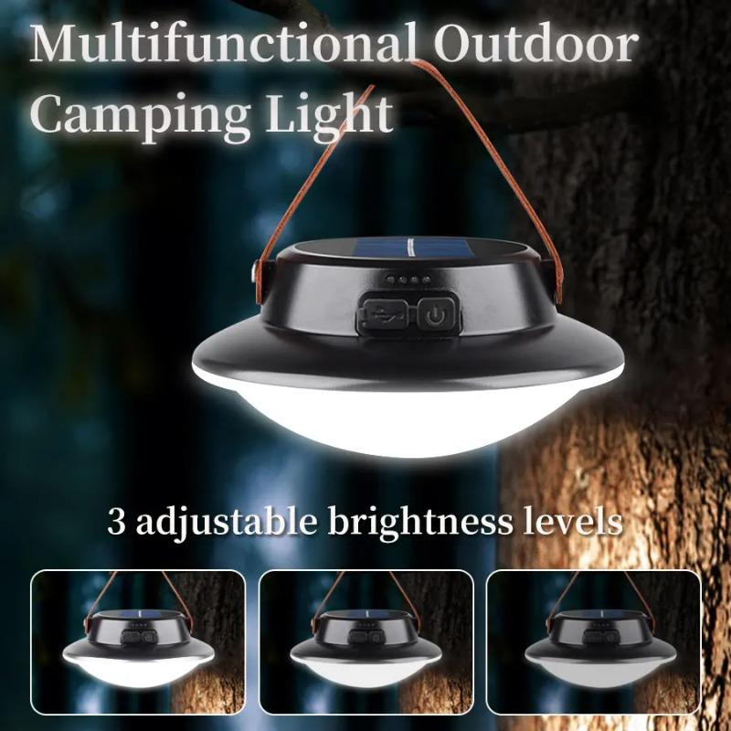 אורות קמפינג LED אווירה חמימה פנס אוהל עם וו סוללה מובנית מנורה נטענת מנורה ניידת חיצונית