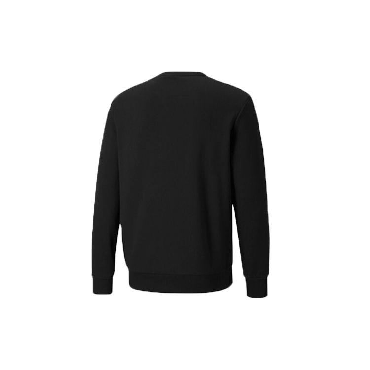 Puma Classics Logo Crew Bronzing Large Logo Sports Round Neck Pullover Black Men's 531367-51