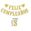 Feliz Cumpleaños Spanish Glitter Birthday Banner & Streamers