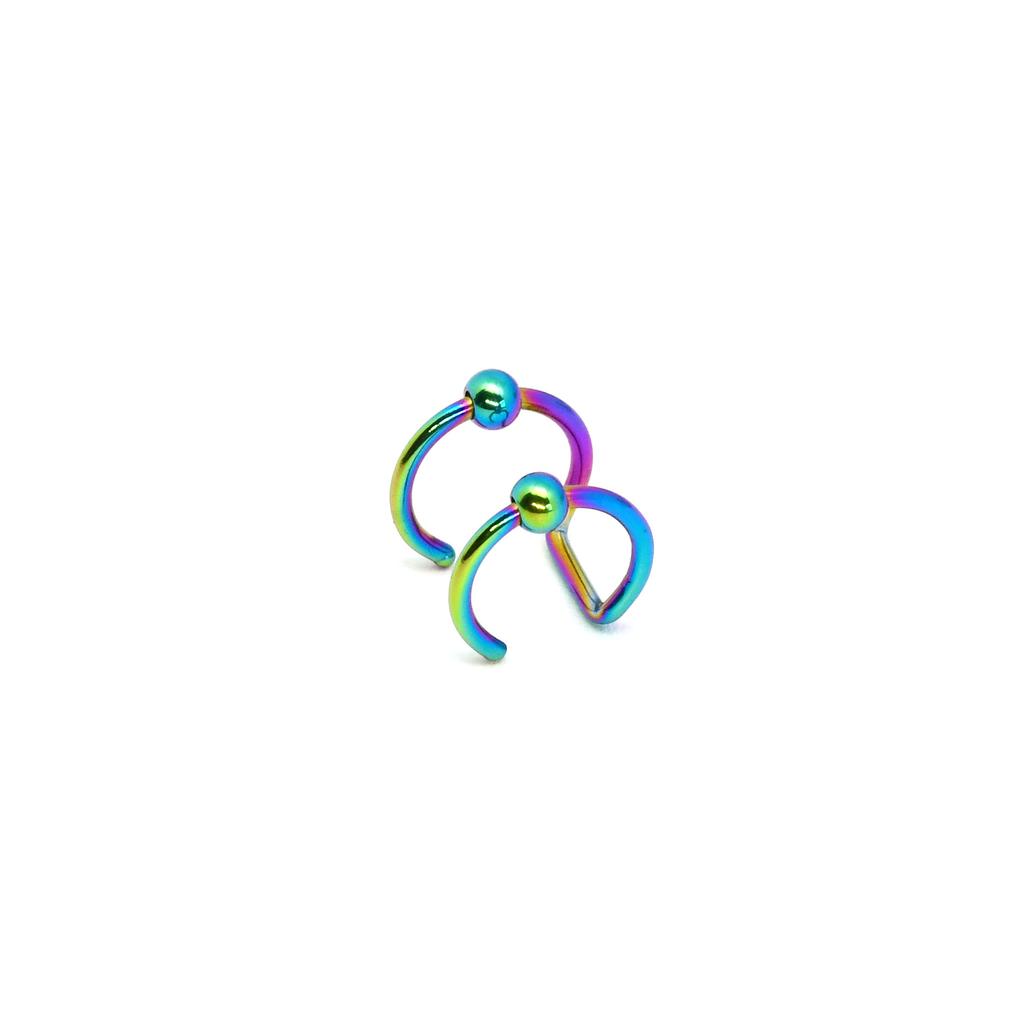 Fashion Stainless Steel Fake Piercing U-shaped Double Layer Ear Clips Lip Clip for Women Charms Ear Bone Nail Ear Cuff Jewelry