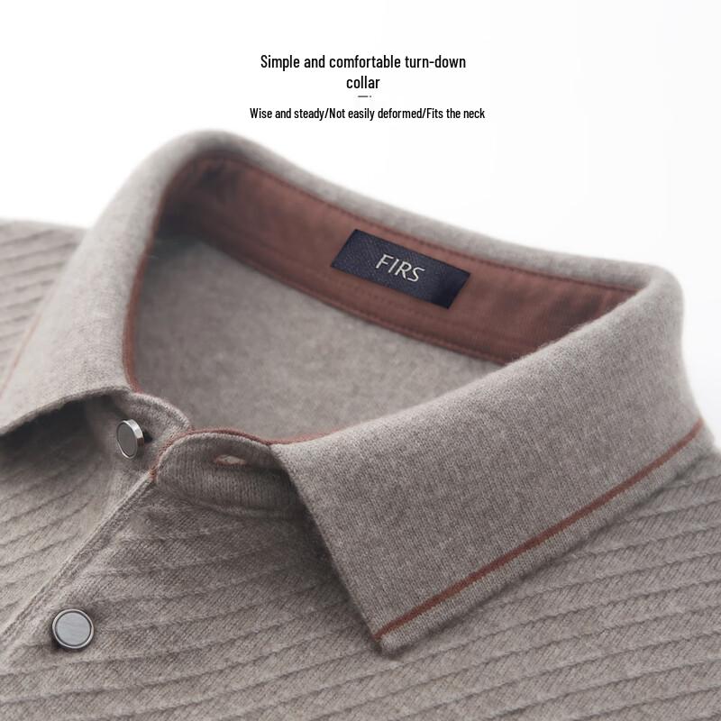 Men's Cashmere Blend Pullover Polo Sweater